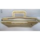 BOLSO CUERO CRUDO BORDE