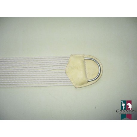 CINCHA ACERO S/L BLANCA-AMARILLA ANCHA