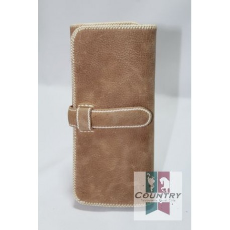 CHEQUERA C CRUDO BORDE TRIPLE