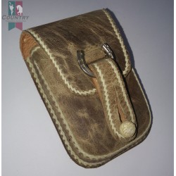 FUNDA CORTA PLUMA PESTAÑA PASADOR DOBLE