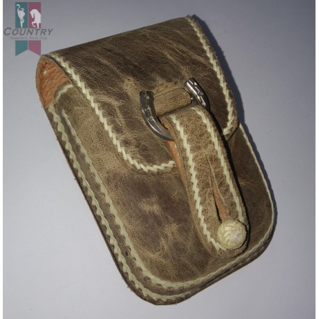 FUNDA CORTA PLUMA PESTAÑA PASADOR DOBLE