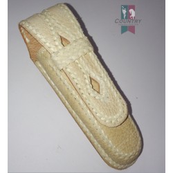 FUNDA CORTA PLUMA CRUDO PESTAÑA CALADA