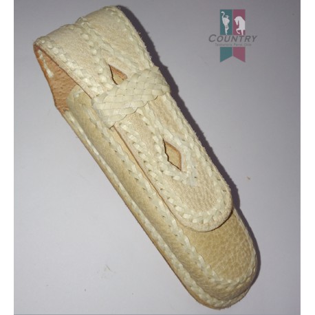 FUNDA CORTA PLUMA CRUDO PESTAÑA CALADA